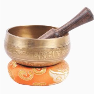 Miri's Light Plain Etched Om Tibetan Singing Bowl
