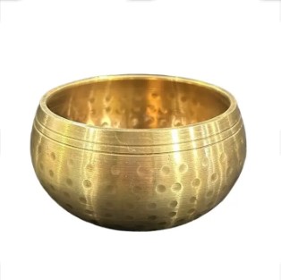 Miri's Light Hand Hammered Brass Singing Bowl with Dimples